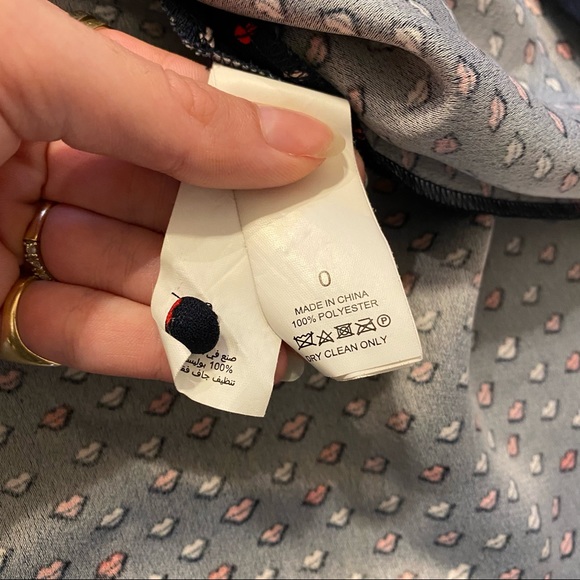 SOLD Kate Spade Navy Long Sleeve Lip Pattern Dress - Picture 11 of 11